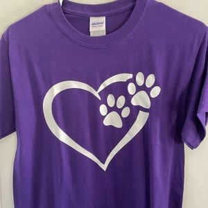 Heart with 2 Paws T-shirt